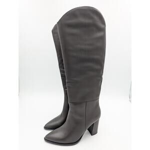 Steve Madden Bixby Leather Western Block Heel Boots Dark Brown Size US8.5M EU39